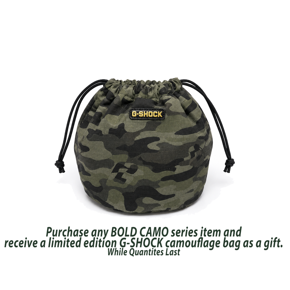 BOLD CAMO SERIES, BLACK, CAMO AND GOLD DW-6900CF-1