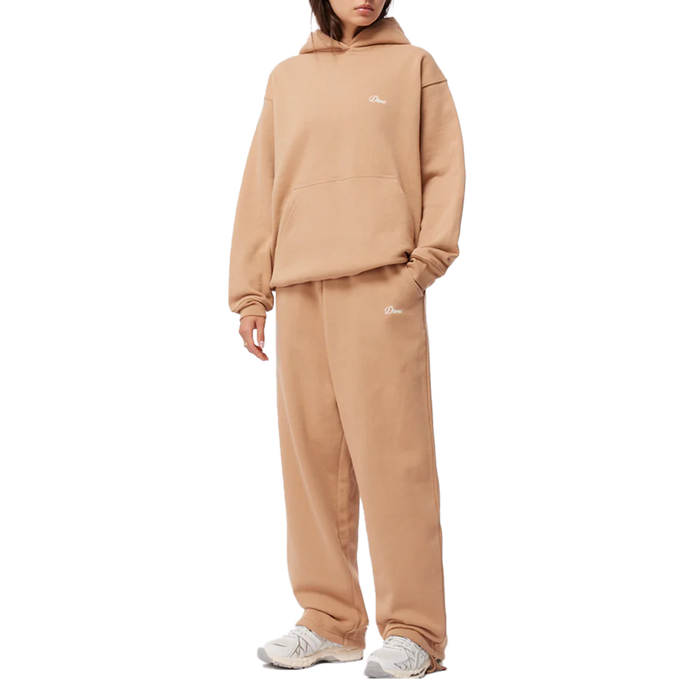 CURSIVE SMALL LOGO HOODIE HAZELNUT