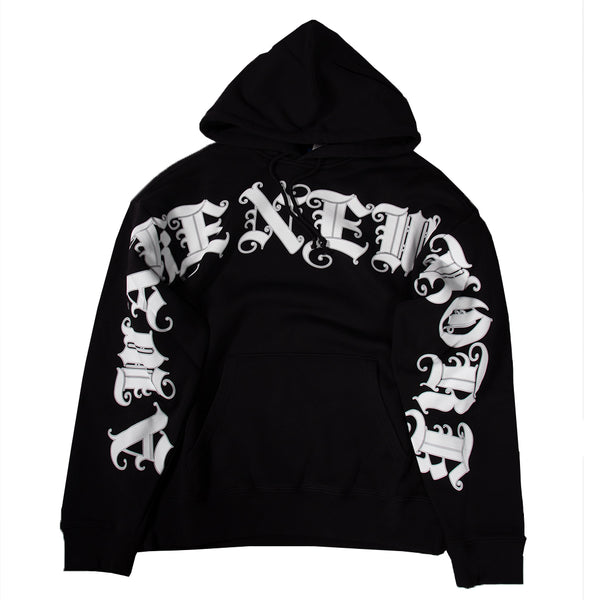 OLD ENGLISH HOODIE BLACK