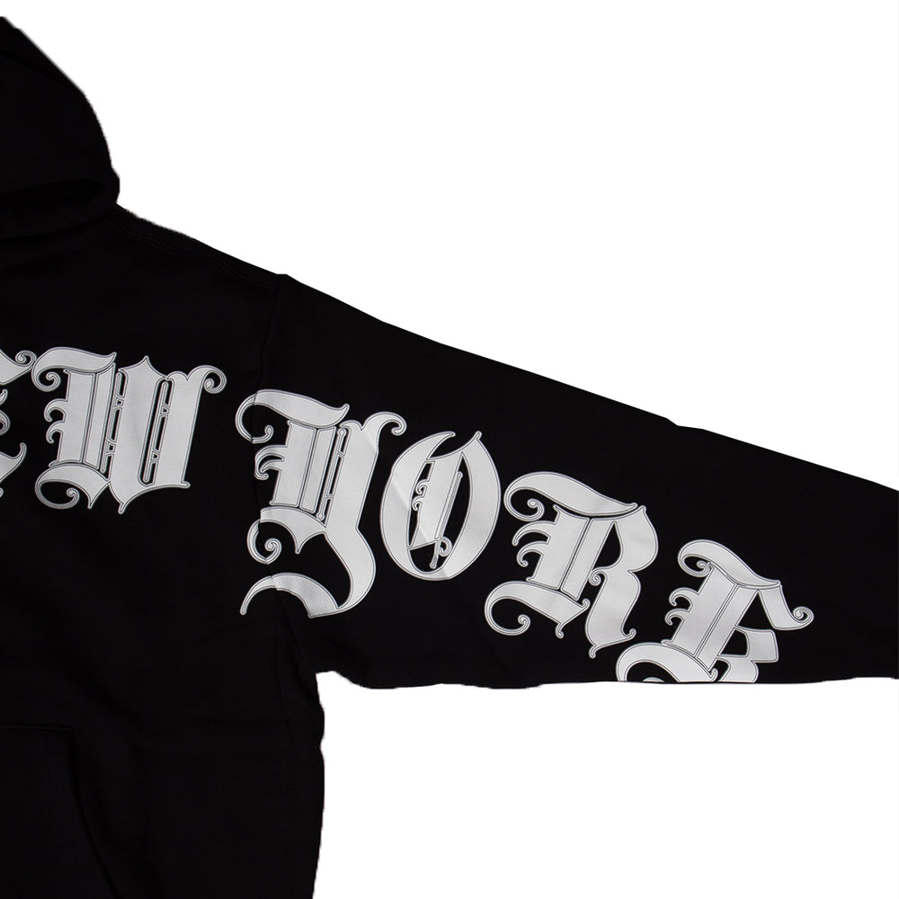 OLD ENGLISH HOODIE BLACK