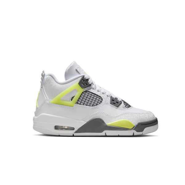AIR JORDAN 4 RETRO (GS) WHITE/LIGHT LEMON TWIST