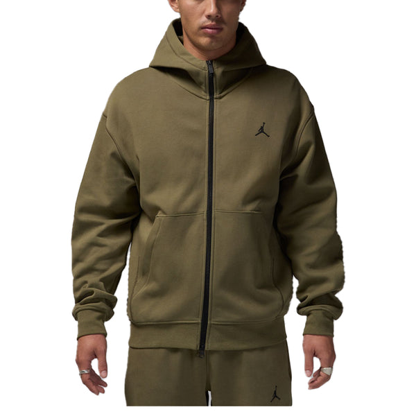 SPORT HOOP FLEECE FULL ZIP HOODIE MEDIUM OLIVE/BLACK