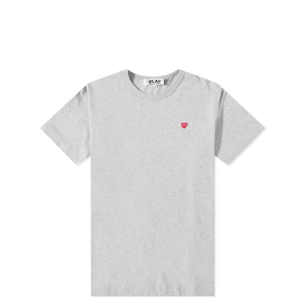 CDG SMALL RED HEART T-SHIRT GREY