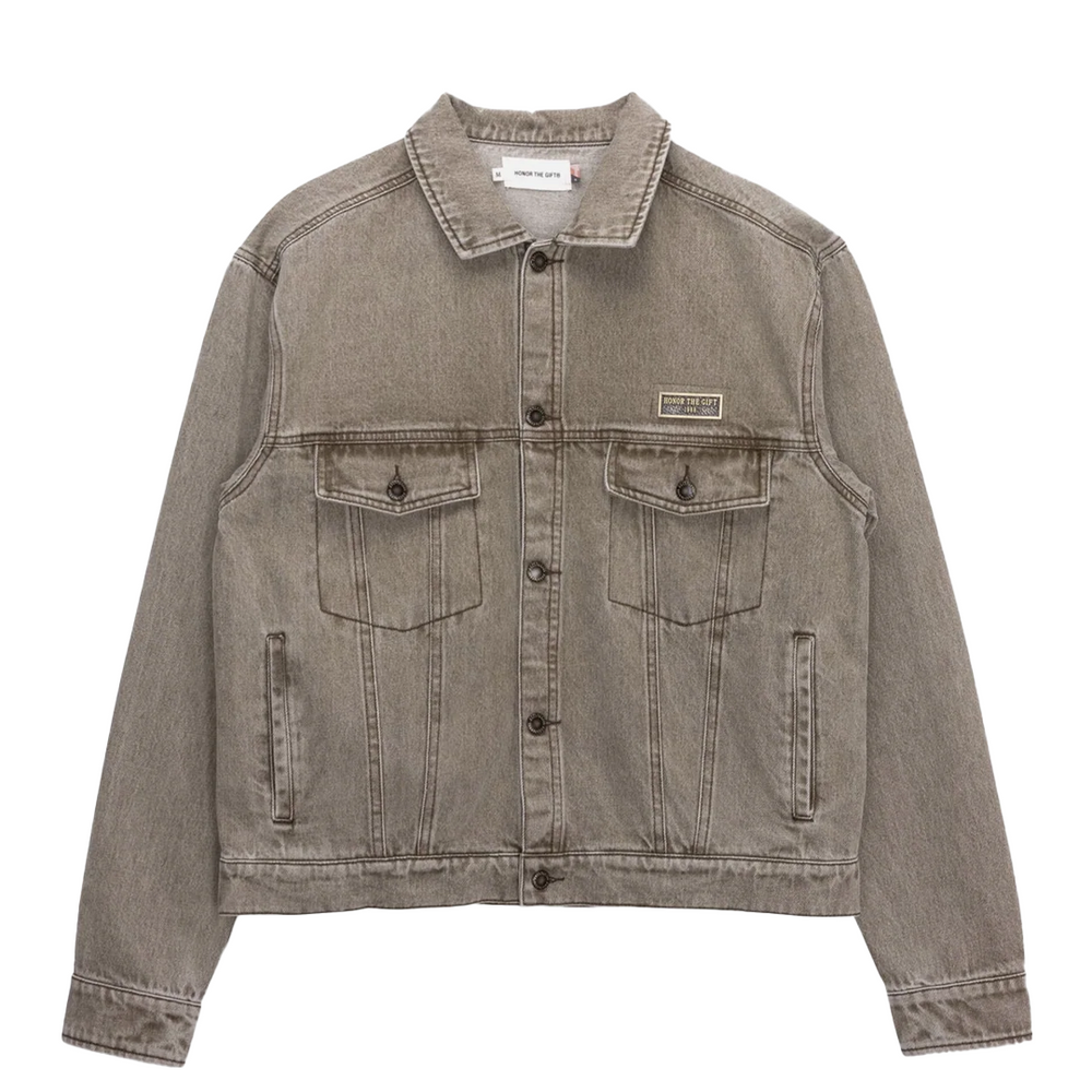 WASHED TWILL TRUCKER JACKET