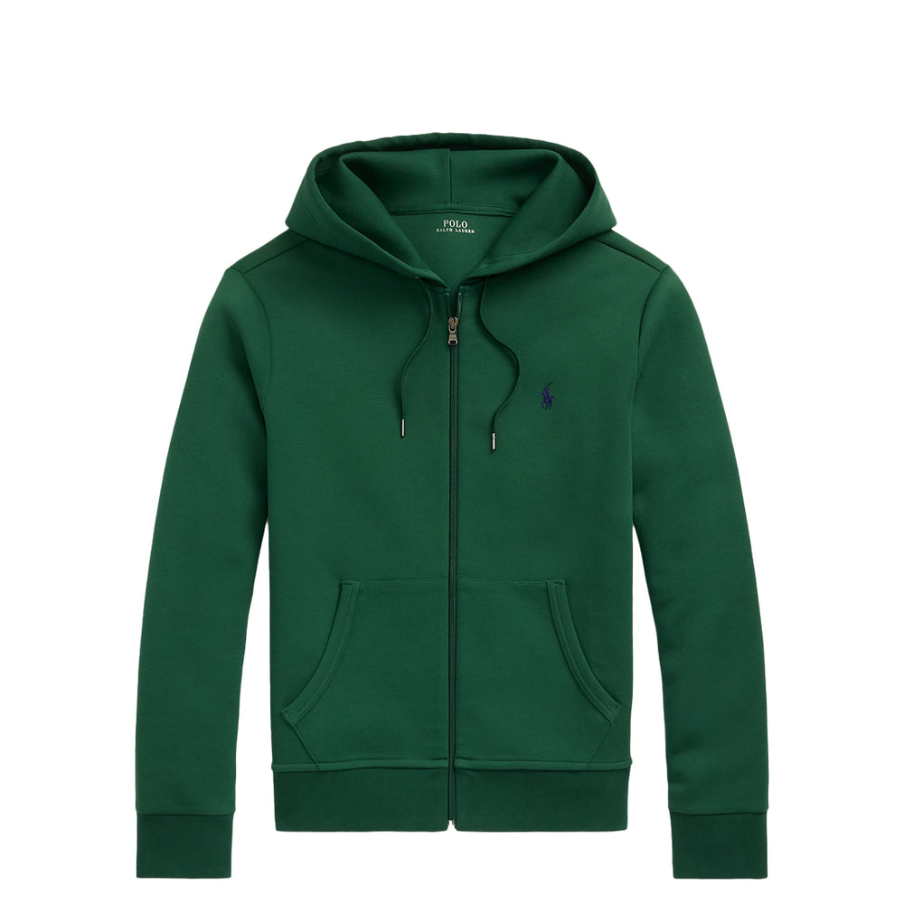 DOUBLE KNIT FULL ZIP HOODIE GREEN