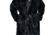 FAUX FUR ROBE BLACK