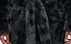FAUX FUR ROBE BLACK