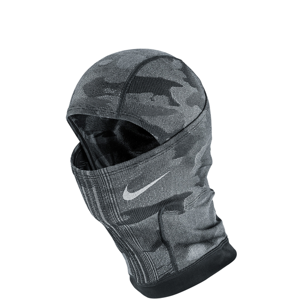 HYPERWARM KNIT HOOD AOP ANTHRACITE/WHITE