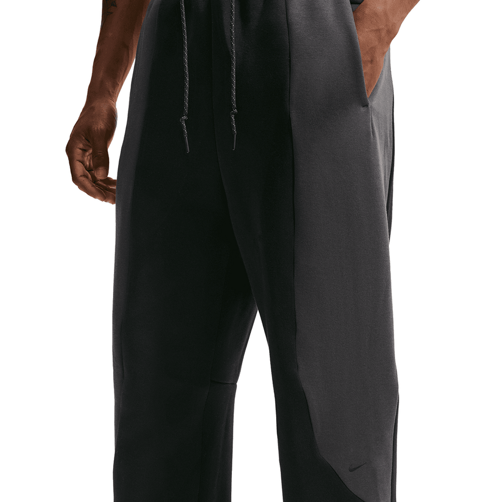 COLOR BLOCK OPEN-HEM TECH FLEECE PANTS BLACK / ANTHRACITE