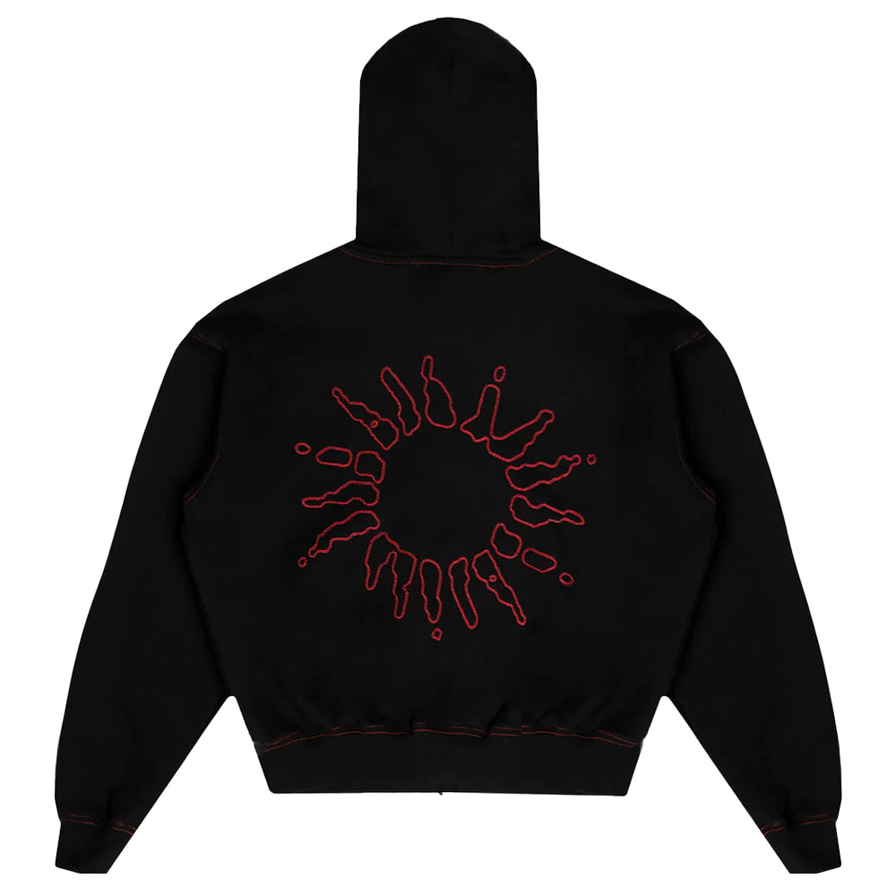 SIGNATURE ZIP HOODIE BLACK/RED