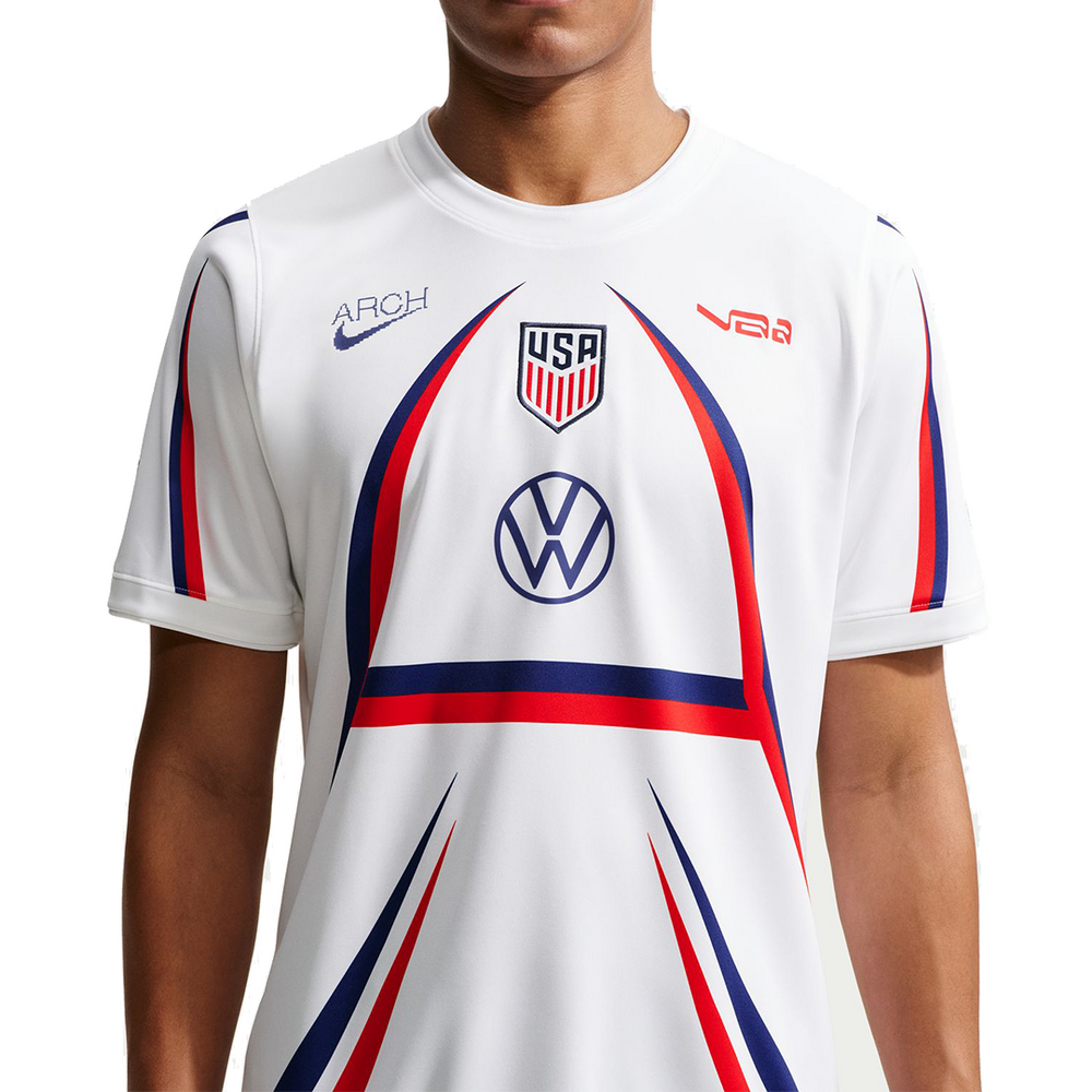USA X V.A.A. ACADEMY PRO T-SHIRT WHITE / DEEP ROYAL BLUE