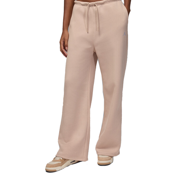 WOMEN'S BROOKLYN FLEECE OPEN-HEM PANTS FOSSIL STONE