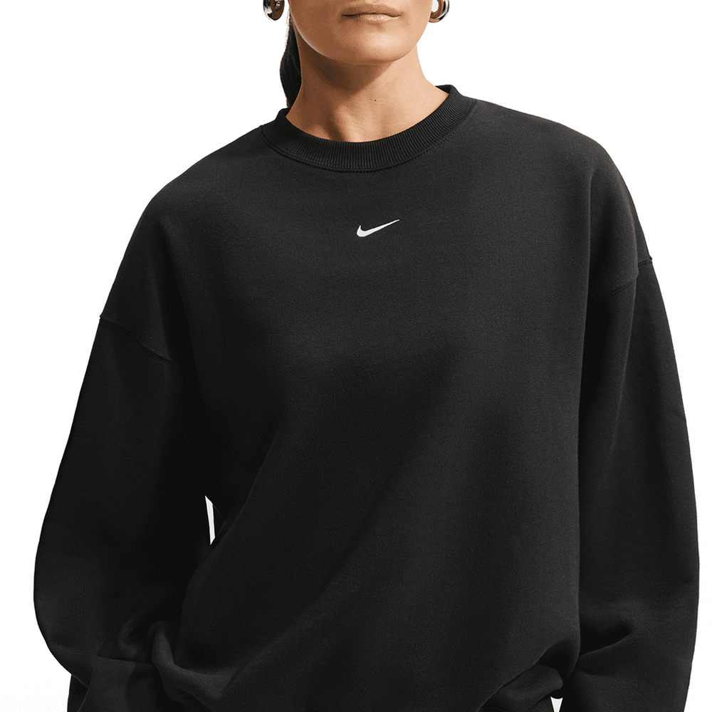 WOMEN'S STUDIO FLEECE MEDIUM WEIGHT SWEATSHIRT TOTAL BLACK