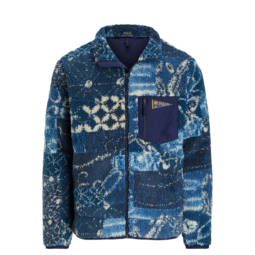 JACQUARD INDIGO FLEECE