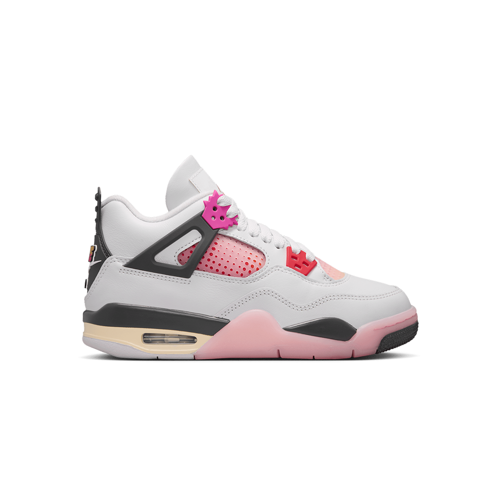 AIR JORDAN 4 RETRO (GS) "COMIC" OFF WHITE / FIRE PINK