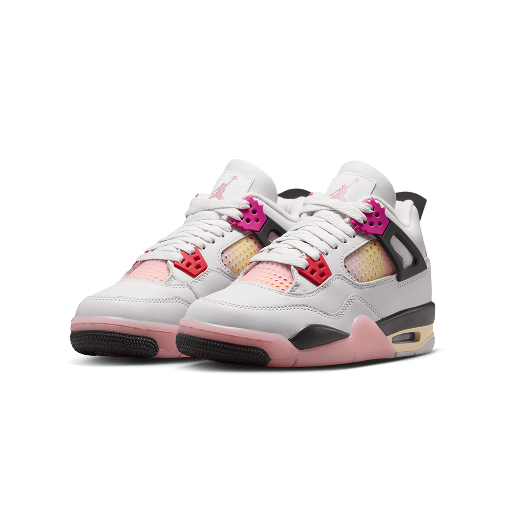 AIR JORDAN 4 RETRO (GS) "COMIC" OFF WHITE / FIRE PINK