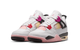 AIR JORDAN 4 RETRO (GS) "COMIC" OFF WHITE / FIRE PINK