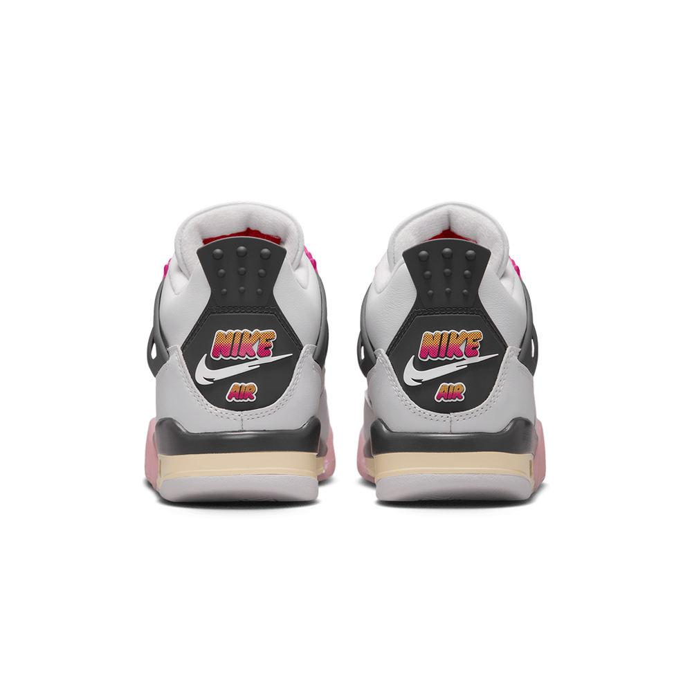 AIR JORDAN 4 RETRO (GS) "COMIC" OFF WHITE / FIRE PINK