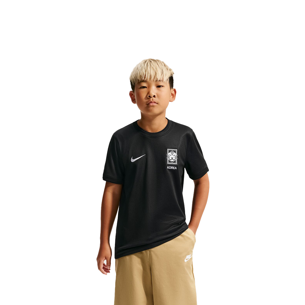 KIDS' KOREA x PEACEMINUSONE SS SOCCER TOP BLACK / WHITE
