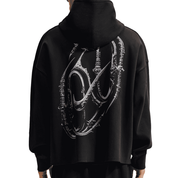 SPORTSWEAR ICE SILVER HOODIE BLACK