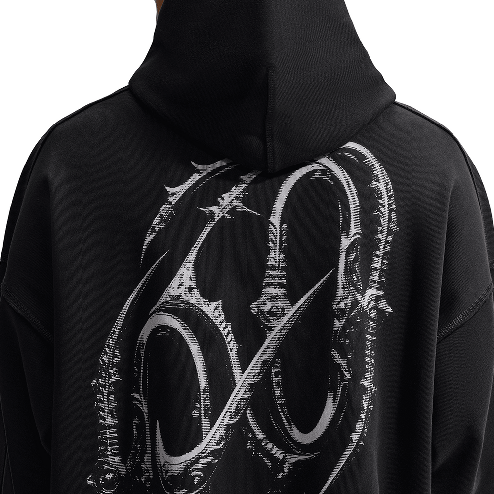 SPORTSWEAR ICE SILVER HOODIE BLACK