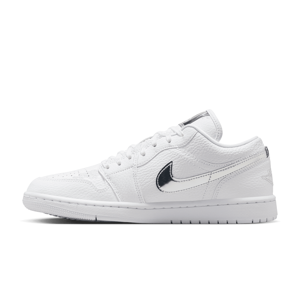 WOMEN'S AIR JORDAN 1 LOW SE WHITE/METALLIC SILVER