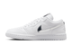 WOMEN'S AIR JORDAN 1 LOW SE WHITE/METALLIC SILVER