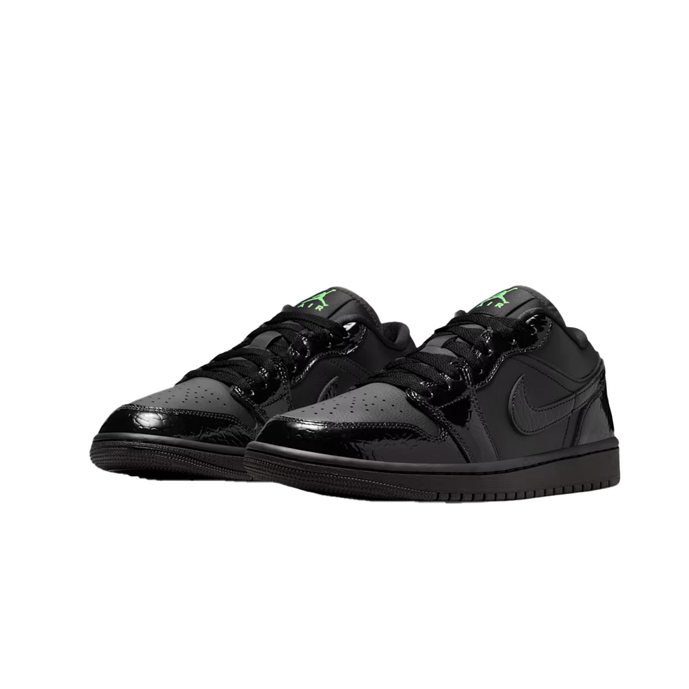 WOMEN'S AIR JORDAN 1 LOW SE BLACK/ SCREAM GREEN
