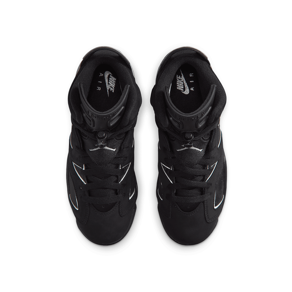 AIR JORDAN 6 RETRO (GS) BLACK/REFLECTIVE SILVER "CAP AND GOWN"