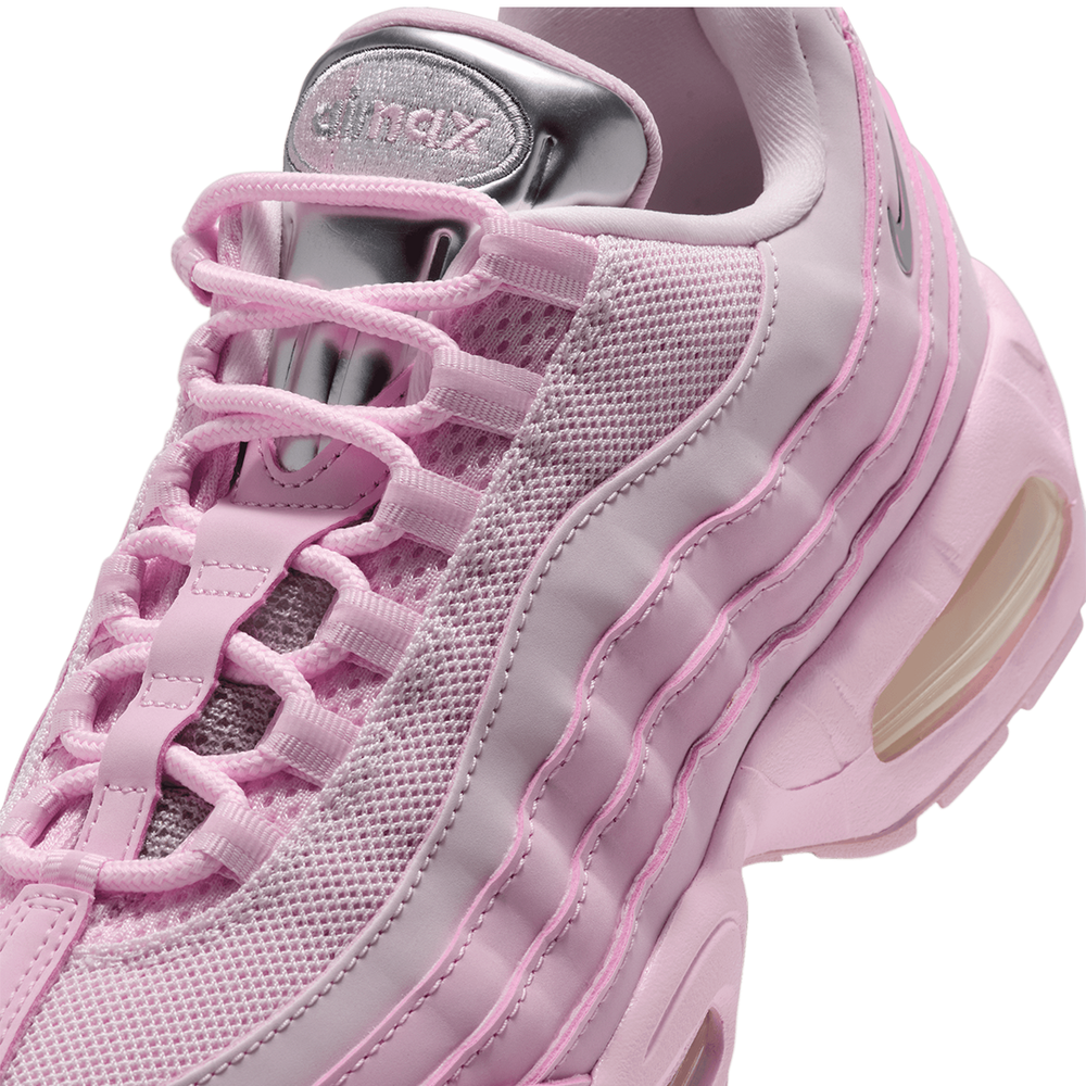 WOMEN'S AIR MAX 95 BIG BUBBLE CHROME PINK FOAM / METALLIC SILVER