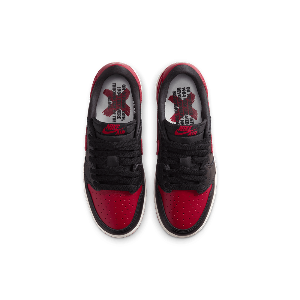 AIR JORDAN 1 RETRO LOW OG (GS) VARSITY RED / SUMMIT WHITE "BANNED"