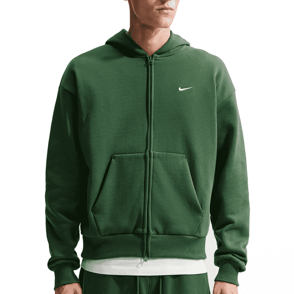 SOLO FLEECE FULL-ZIP HOODIE FIR
