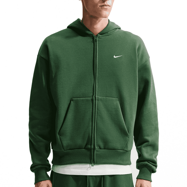 SOLO FLEECE FULL-ZIP HOODIE FIR