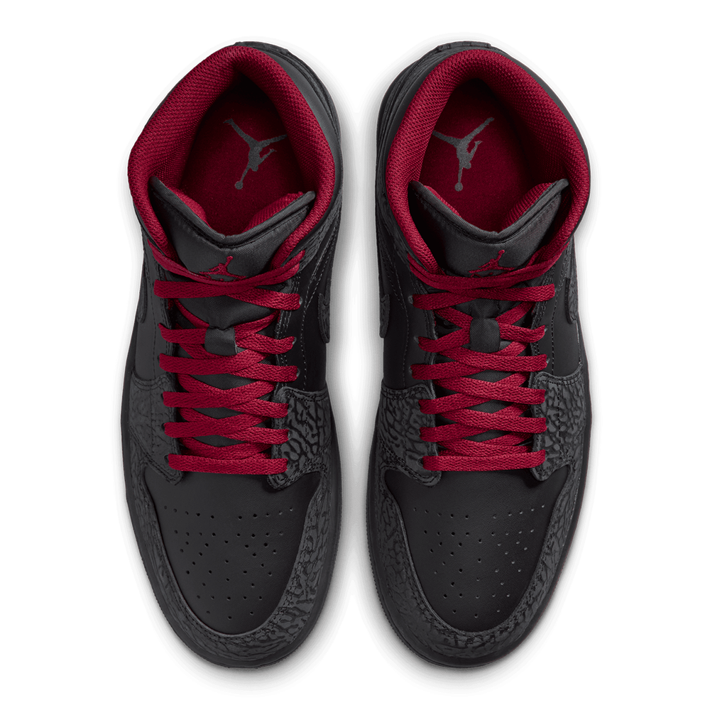 AIR JORDAN 1 MID SE BLACK / TOUGH RED