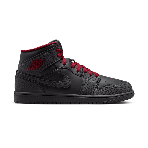 AIR JORDAN 1 MID SE BLACK / TOUGH RED