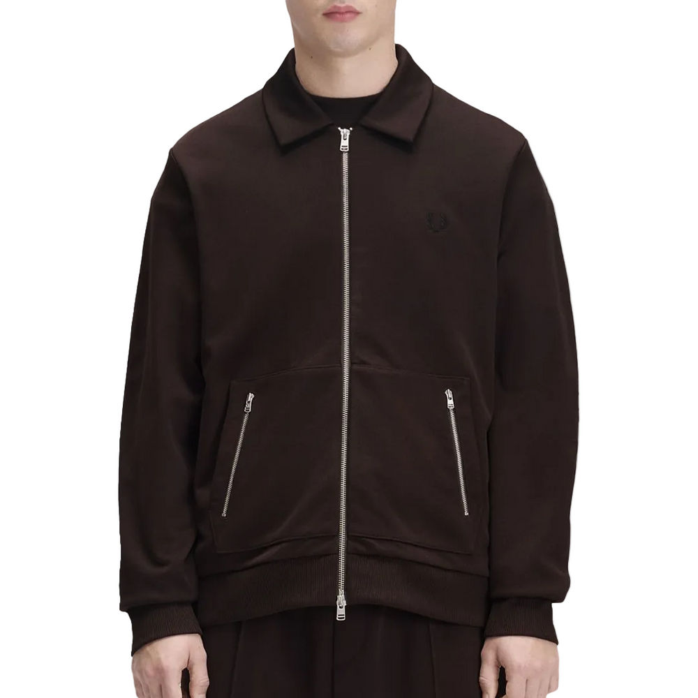 TENNIS TAPE TRACK JACKET RICH BROWN