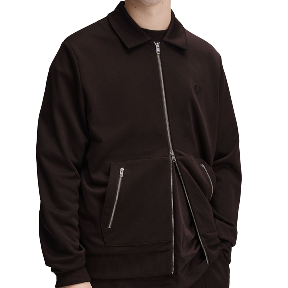 TENNIS TAPE TRACK JACKET RICH BROWN