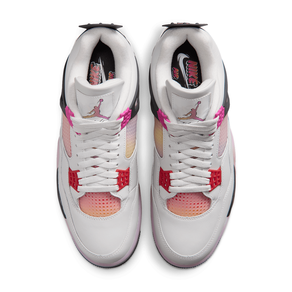 AIR JORDAN 4 RETRO "COMIC" OFF WHITE / FIRE PINK
