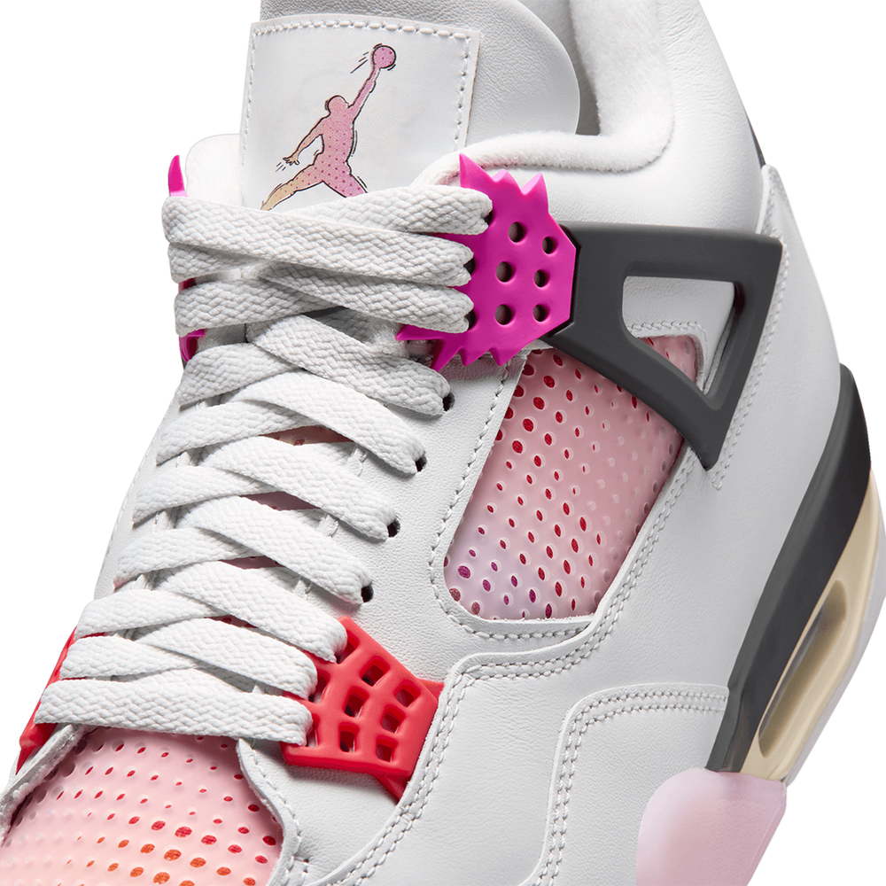 AIR JORDAN 4 RETRO "COMIC" OFF WHITE / FIRE PINK
