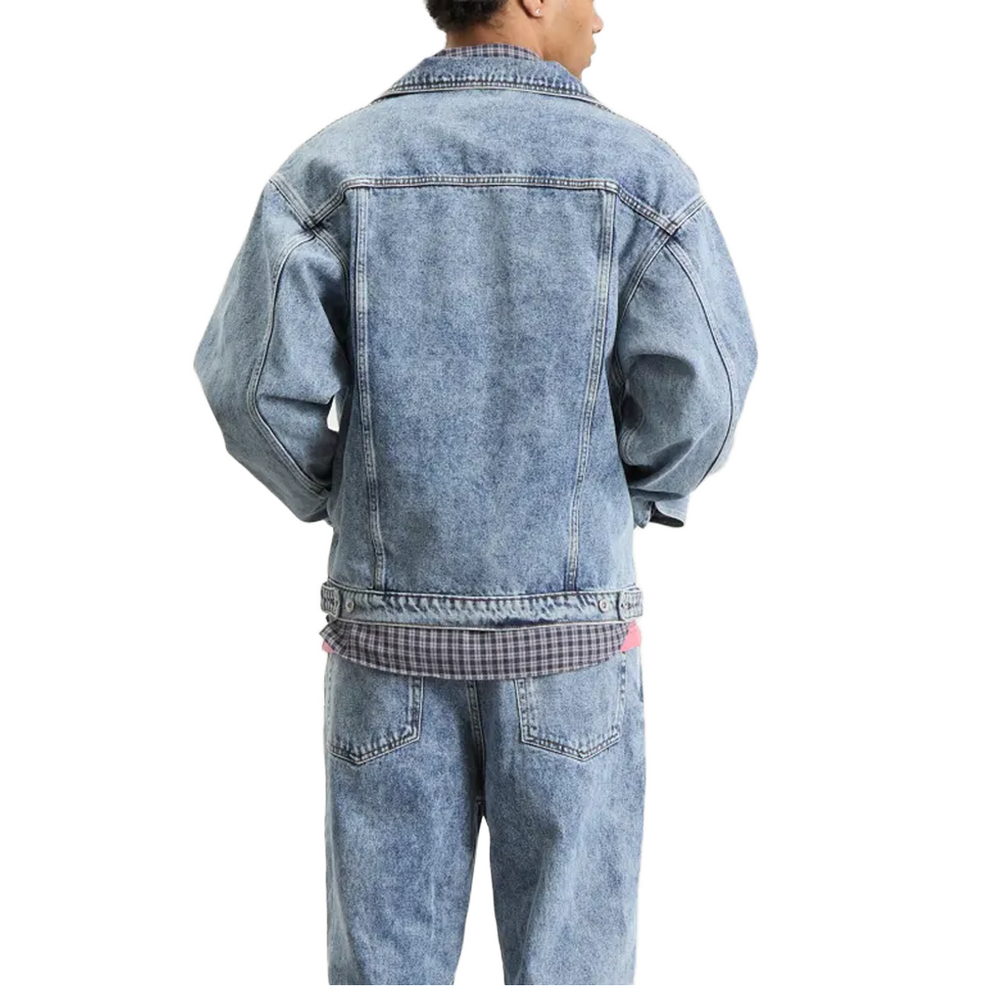 PATRIK JACKET HEAVY WASHED BLUE