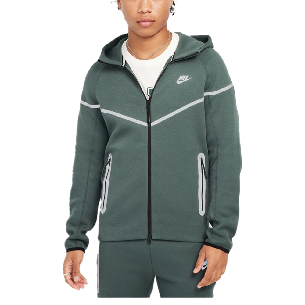 SPORTSWEAR TECH FLEECE FULL ZIP-JACKET VINTAGE GREEN/BEMIS SILVER