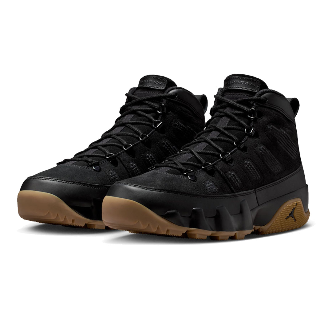 シューズ(男性用) AIR JORDAN 9 G NRG M24 AIR JORDAN 9 BOOT NRG BLACK/GUM – NRML