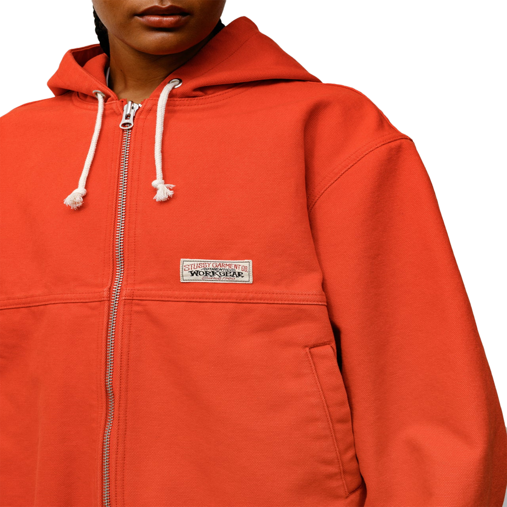 WORK JACKET UNLINED CANVAS RED
