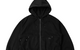 HOODED DENIM JACKET BLACK