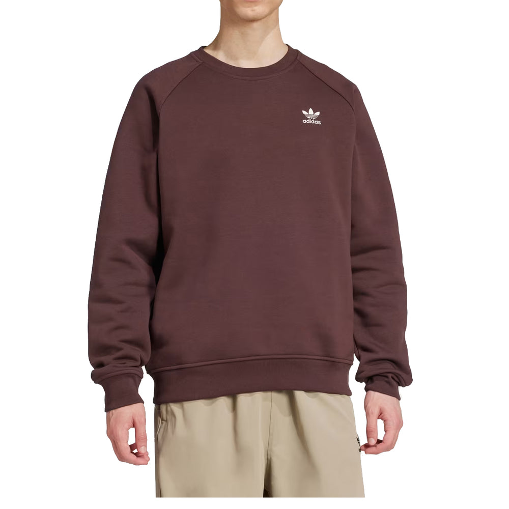 TREFOIL ESSENTIAL CREWNECK SWEATSHIRT SHADOW BROWN