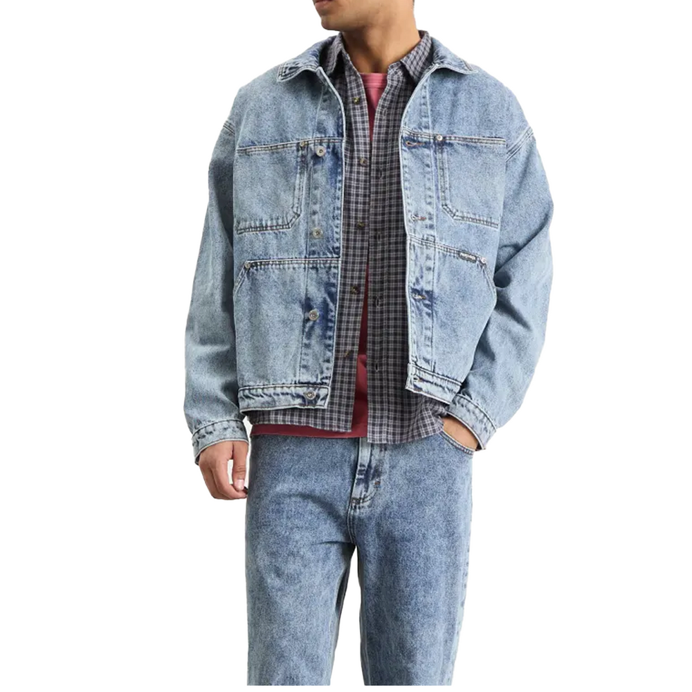 PATRIK JACKET HEAVY WASHED BLUE