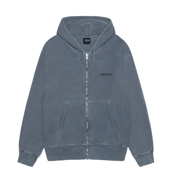 JUMBO ZIP HOODIE PIGMENT DYED NAVY