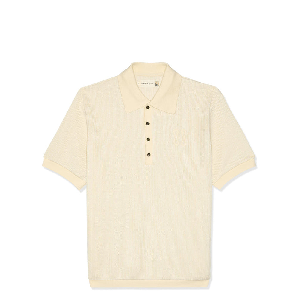 HTG B-SUMMER KNIT POLO SHIRT BONE