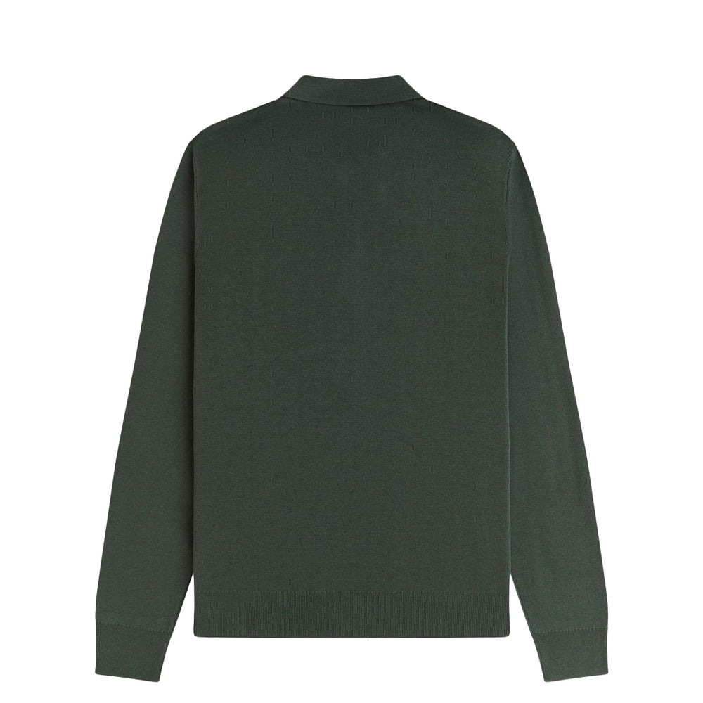 TONAL STRIPE KNITTED SHIRT COURT GREEN