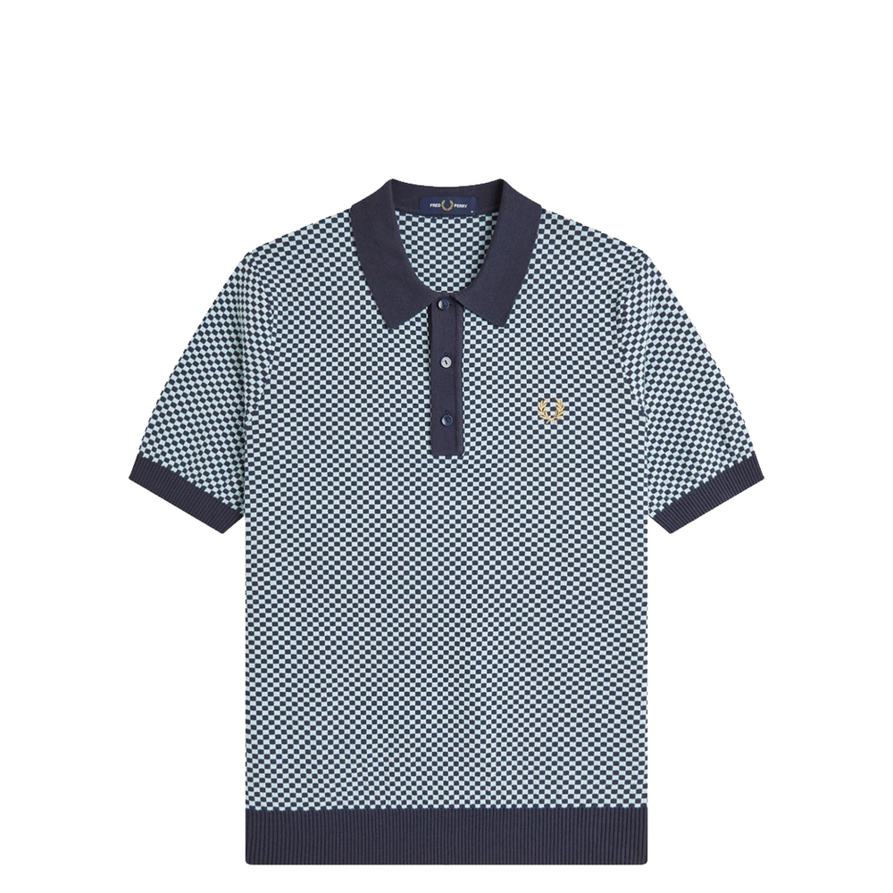 CHEQUERBOARD KNITTED SHIRT